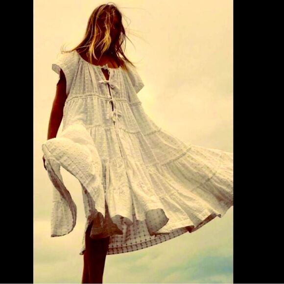 NWT INNIKA CHOO - ALOTTA GÜD PEASANT DRESS IN BUTTER Yellow Size Small-Medium - Picture 7 of 15